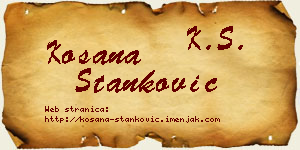 Kosana Stanković vizit kartica